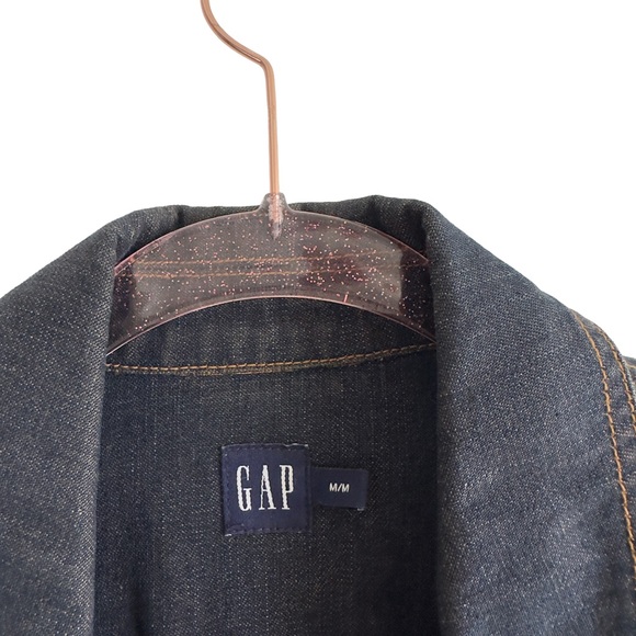 True Y2K Gap Denim Jeans Cadet Army Military Jacket - Picture 2 of 7